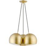 43393-33 3 Light Polished Gold Globe Pendant-Lighting LumensPendant Lights