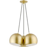 43393-33 3 Light Polished Gold Globe Pendant-Lighting LumensPendant Lights