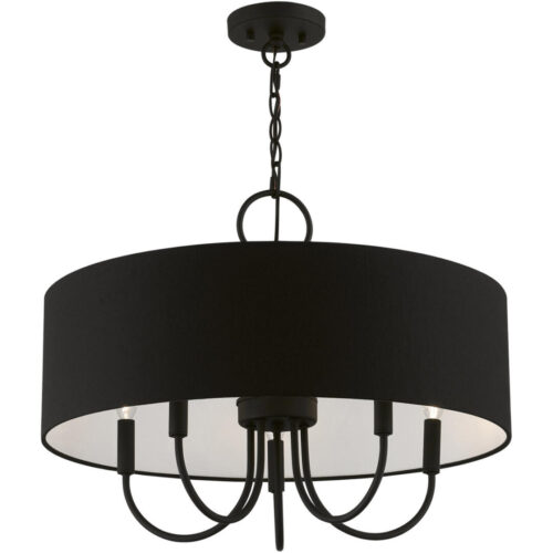 43445-04 5 Light Black Pendant Chandelier-Lighting LumensChandeliers