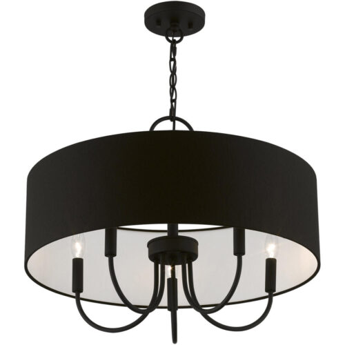 43445-04 5 Light Black Pendant Chandelier-Lighting LumensChandeliers