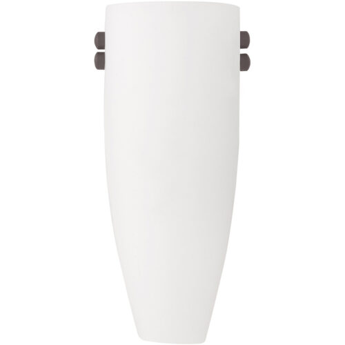 5.75 inch 1 Light Bronze & Brushed Nickel Wall Sconce with Satin White Glass Shade-Lighting LumensWall Sconces