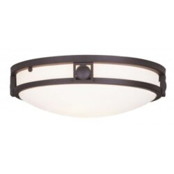 2 Light Bronze Ceiling Light fixture with Steel base material-Lighting LumensFlush Mount Ceiling Lights