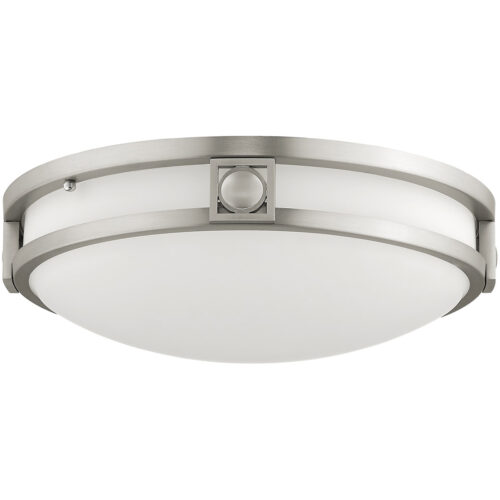 2 Light Brushed Nickel Ceiling Light fixture with Steel base material-Lighting LumensFlush Mount Ceiling Lights