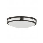 3 Light Bronze Ceiling Light fixture with Steel base material-Lighting LumensFlush Mount Ceiling Lights