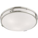 3 Light Brushed Nickel Ceiling Light fixture with Steel base material-Lighting LumensFlush Mount Ceiling Lights