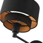 45080-04 1 Light Black Swing Arm Wall Lamp-Lighting LumensWall Lamps