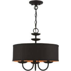 45123-04 3 Light Black Pendant Chandelier-Lighting LumensChandeliers