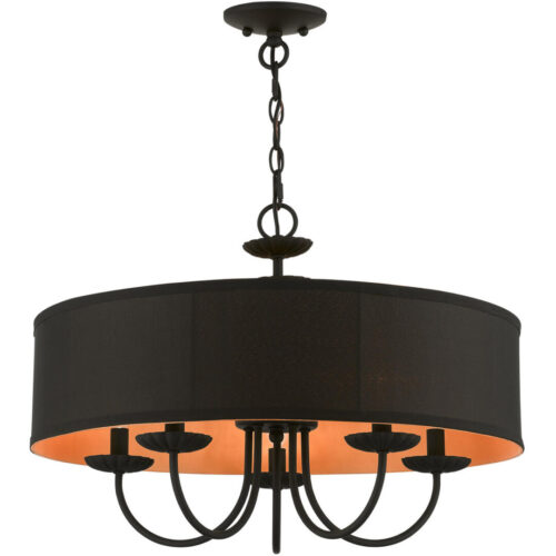 45125-04 5 Light Black Pendant Chandelier-Lighting LumensChandeliers