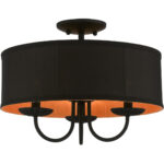 45129-04 3 Light Black Semi-Flush Mount-Lighting LumensSemi Flush