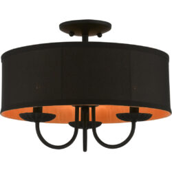 45129-04 3 Light Black Semi-Flush Mount-Lighting LumensSemi Flush