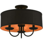 45129-04 3 Light Black Semi-Flush Mount-Lighting LumensSemi Flush