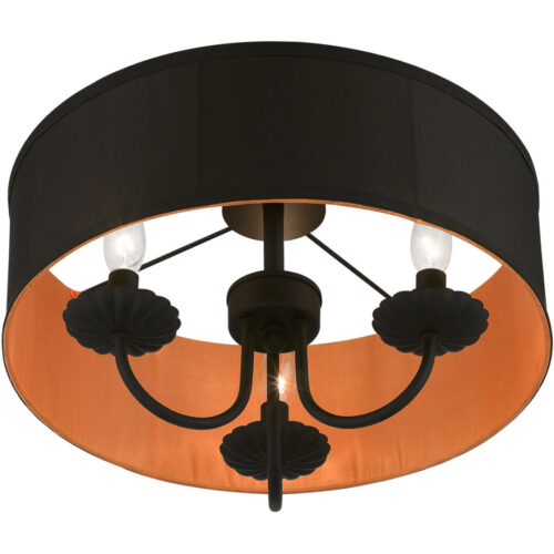 45129-04 3 Light Black Semi-Flush Mount-Lighting LumensSemi Flush