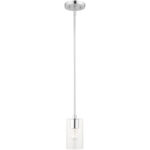 1 Light Polished Chrome Pendant with Clear Glass Shade-Lighting LumensPendant Lights