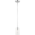 1 Light Polished Chrome Pendant with Clear Glass Shade-Lighting LumensPendant Lights