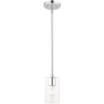 1 Light Polished Chrome Pendant with Clear Glass Shade-Lighting LumensPendant Lights