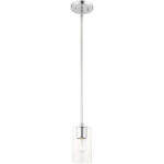 1 Light Polished Chrome Pendant with Clear Glass Shade-Lighting LumensPendant Lights