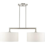 45492-91 2 Light Brushed Nickel Linear Chandelier-Lighting LumensChandeliers