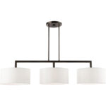 45493-46 3 Light Black Chrome Linear Chandelier-Lighting LumensChandeliers