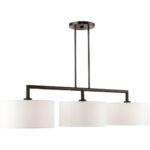 45493-46 3 Light Black Chrome Linear Chandelier-Lighting LumensChandeliers