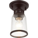 45501-07 1 Light Bronze Flush Mount-Lighting LumensBath/Flush Mounts