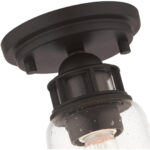 45501-07 1 Light Bronze Flush Mount-Lighting LumensBath/Flush Mounts