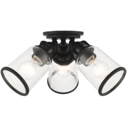 45503-04 3 Light Black  Flush Mount-Lighting LumensBath/Flush Mounts