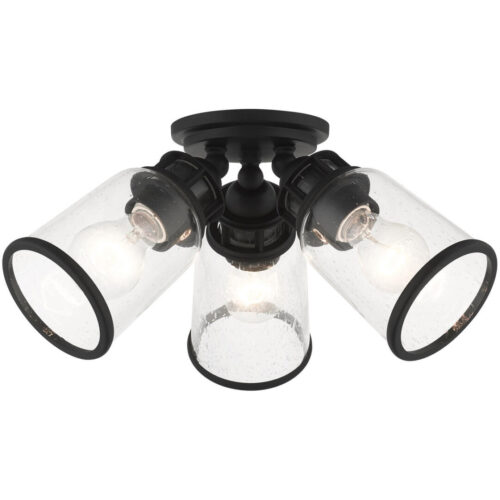 45503-04 3 Light Black  Flush Mount-Lighting LumensBath/Flush Mounts