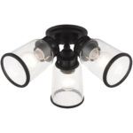 45503-04 3 Light Black  Flush Mount-Lighting LumensBath/Flush Mounts