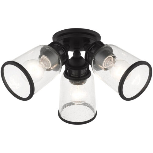 45503-04 3 Light Black  Flush Mount-Lighting LumensBath/Flush Mounts