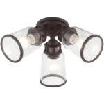 45503-07 3 Light Bronze Flush Mount-Lighting LumensBath/Flush Mounts