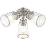 45503-91 3 Light Brushed Nickel Flush Mount-Lighting LumensBath/Flush Mounts