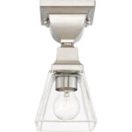 5 Sq. inch 1 Light Brushed Nickel Ceiling Mount with Clear Glass Shade-Lighting LumensFlush Mount Ceiling Lights