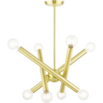 45584-12 8 Light Satin Brass  Chandelier-Lighting LumensChandeliers