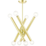 45584-12 8 Light Satin Brass  Chandelier-Lighting LumensChandeliers