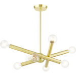 45584-12 8 Light Satin Brass  Chandelier-Lighting LumensChandeliers