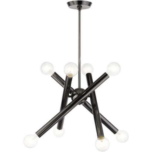 45584-46 8 Light Black Chrome Chandelier-Lighting LumensChandeliers