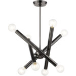 45584-46 8 Light Black Chrome Chandelier-Lighting LumensChandeliers