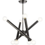 45584-46 8 Light Black Chrome Chandelier-Lighting LumensChandeliers