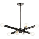 45584-46 8 Light Black Chrome Chandelier-Lighting LumensChandeliers