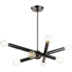 45584-46 8 Light Black Chrome Chandelier-Lighting LumensChandeliers