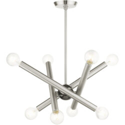 45584-91 8 Light Brushed Nickel Chandelier-Lighting LumensChandeliers