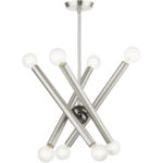 45584-91 8 Light Brushed Nickel Chandelier-Lighting LumensChandeliers