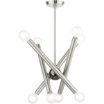 45584-91 8 Light Brushed Nickel Chandelier-Lighting LumensChandeliers