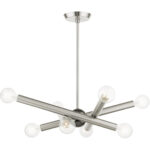 45584-91 8 Light Brushed Nickel Chandelier-Lighting LumensChandeliers