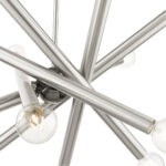 45586-91 12 Light Brushed Nickel Chandelier-Lighting LumensChandeliers