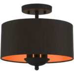 45611-04 3 Light Black Semi-Flush Mount-Lighting LumensSemi Flush