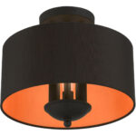 45611-04 3 Light Black Semi-Flush Mount-Lighting LumensSemi Flush