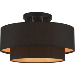 45614-04 3 Light Black Large Semi-Flush-Lighting LumensSemi Flush