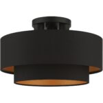 45614-04 3 Light Black Large Semi-Flush-Lighting LumensSemi Flush