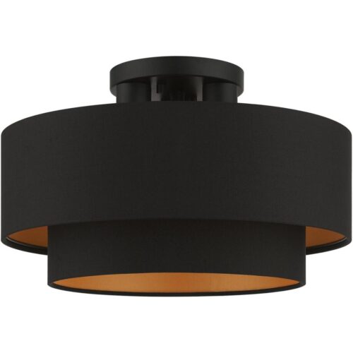 45614-04 3 Light Black Large Semi-Flush-Lighting LumensSemi Flush